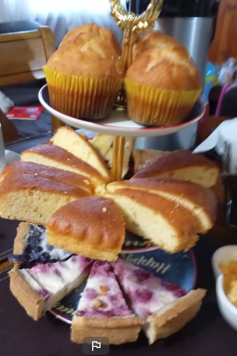 Desayuno sureño: muffins, kuchen y pan amasado